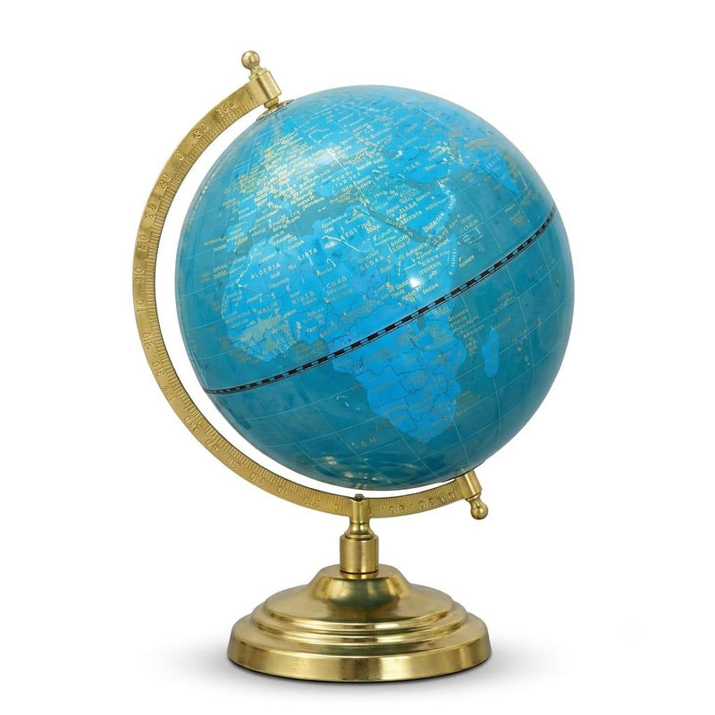10 Inch Blue World Globe with Magnifier - image 1